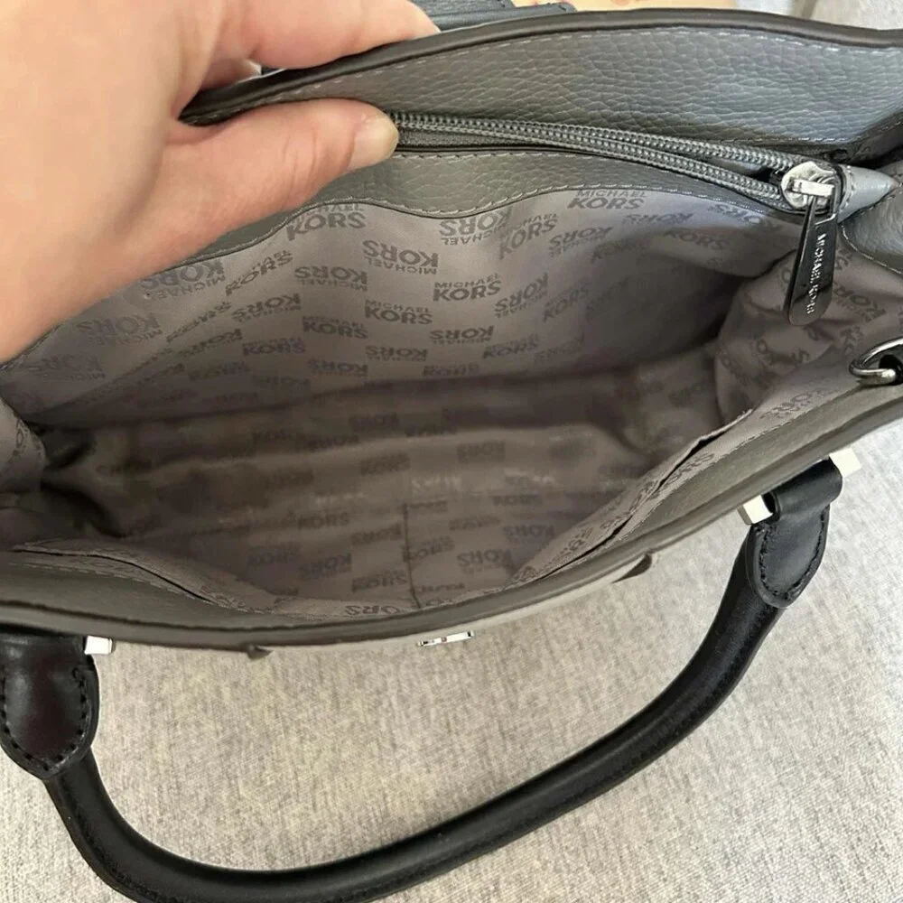 Michael Kors Marlene Pebbled Leather Work Tote Bag